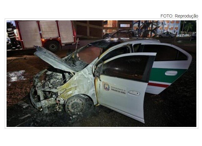 Em ataques, criminosos ateiam fogo em carros de duas prefeituras em MT