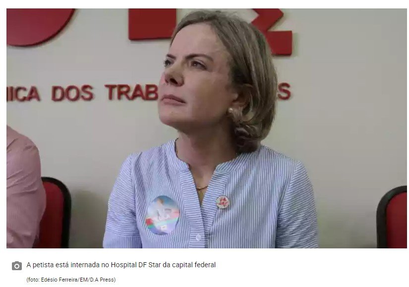 Gleisi Hoffmann coloca duas mamárias para desobstruir o coração