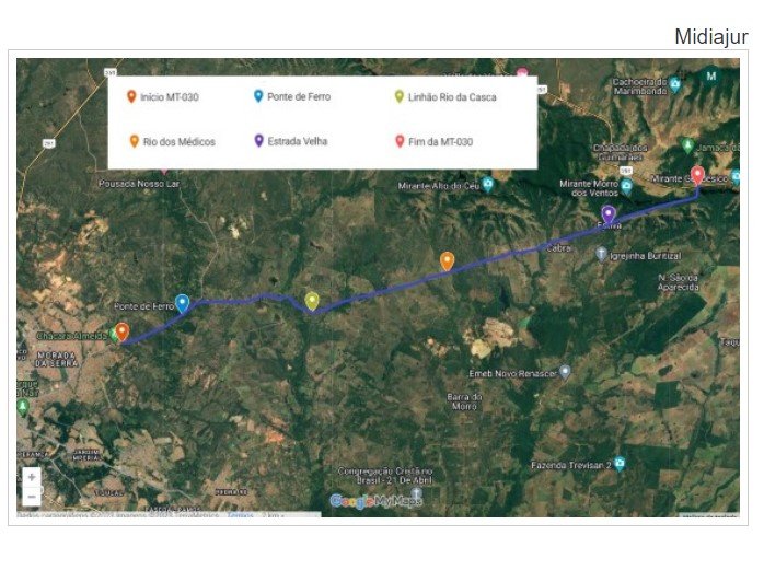Entenda o trajeto da nova estrada entre Cuiabá e Chapada dos Guimarães