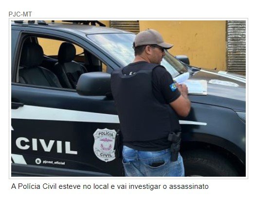 Homem é morto a tiros no meio da rua no interior de MT
