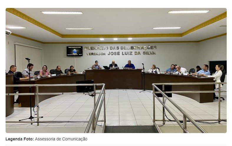 Resumo da sessão ordinária da Câmara Municipal de Colíder 09/10