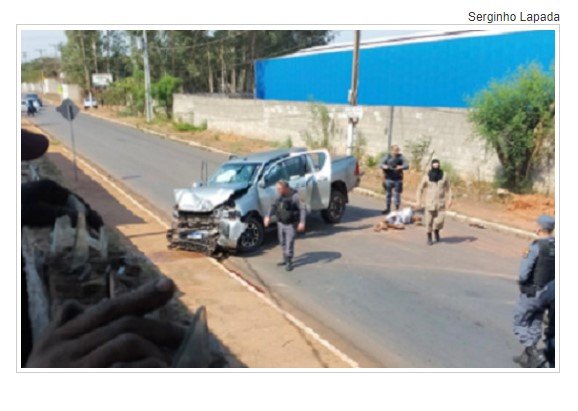Criminoso suspeito de roubar caminhonete Hilux é baleado em confronto com policiais
