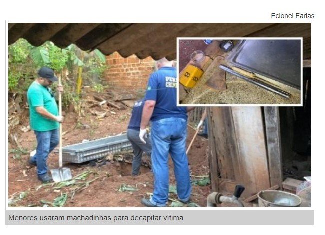 Menores que arrancaram cabeça de jovem deram risada em confissão; 'Era grande e escorregadia'