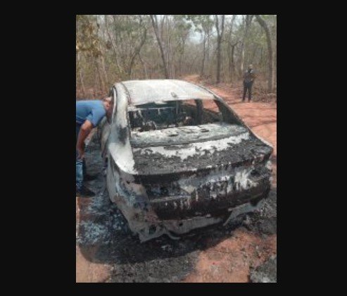 Carro é achado na Bolívia com 2 corpos carbonizados; um seria ladrão de banco em MT