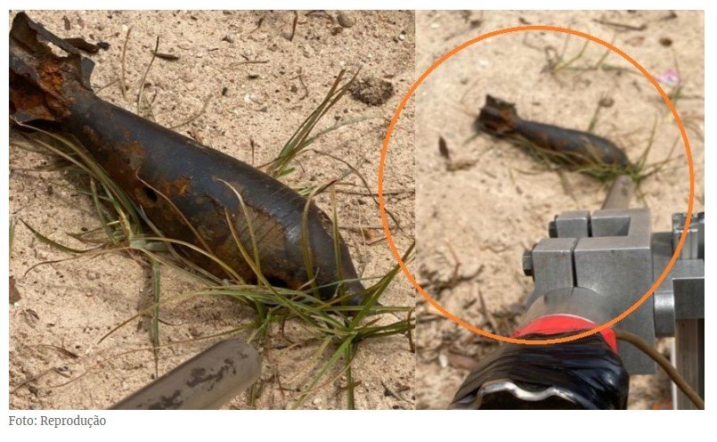 Pescador encontra míssil mosteiro em rio em MT; esquadrão antibombas do Bope é acionado