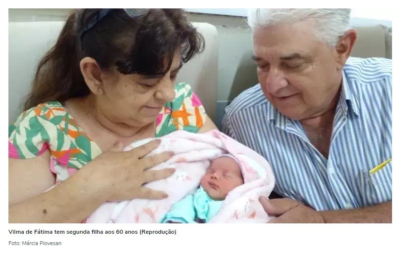 Mulher de 60 anos tem segunda filha no interior de São Paulo: 'Promessa de Deus'
