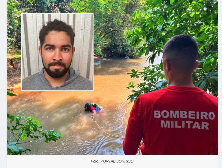 Homem que estava desaparecido é encontrado morto em rio de Sorriso/MT.