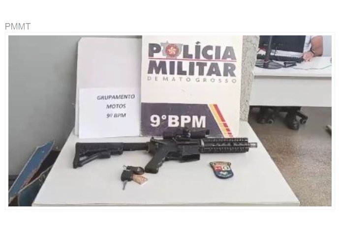 Polícia Militar apreende fuzil e prende suspeito por porte ilegal de arma
