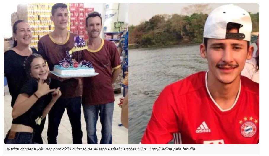 Justiça condena Réu de Nova Canaã do Norte por homicídio culposo de Alisson Rafael Sanches Silva