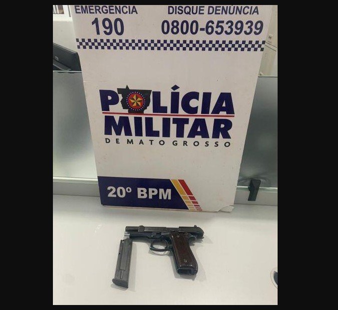 Armado com pistola jovem é preso pela PM em Juína por importunação sexual