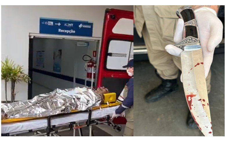 Homem morre após ser esfaqueado pela esposa que tentava suicídio em cidade do interior.