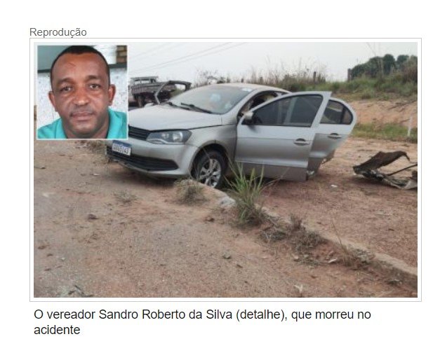 Grave acidente mata vereador de 47 anos no interior de MT