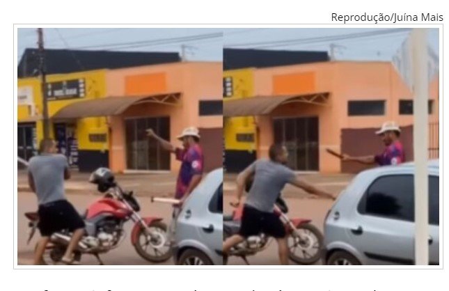 'Parceiros de copo' lutam armados com facão na rua depois de desentendimento; veja vídeo