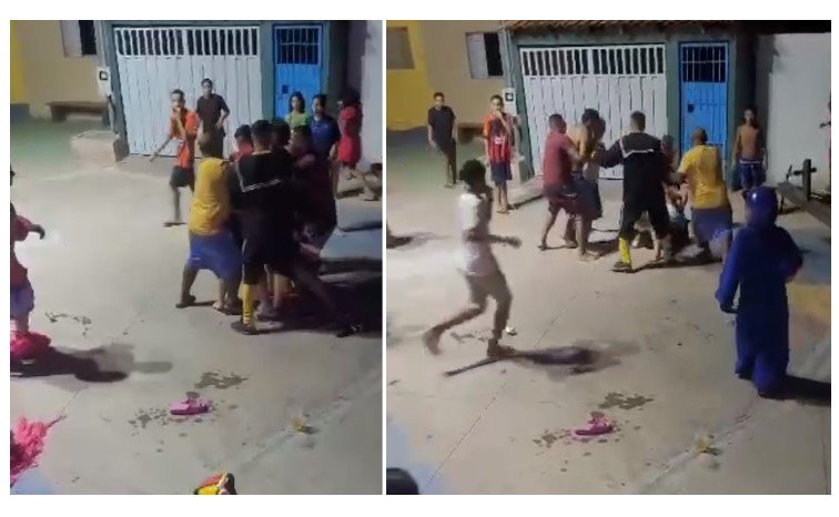 'kiko' e personagens da 'Carreta Furacão' saem no soco com moradores em Cuiabá; veja vídeo