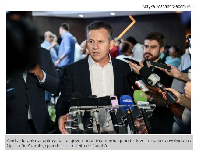 Mauro diz que PF cometeu um 'grande equívoco' em incluir nome de filho em operação