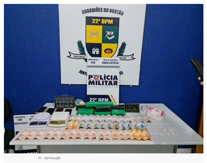 Mulheres são presas pela PM com tabletes e porções de drogas em Peixoto de Azevedo