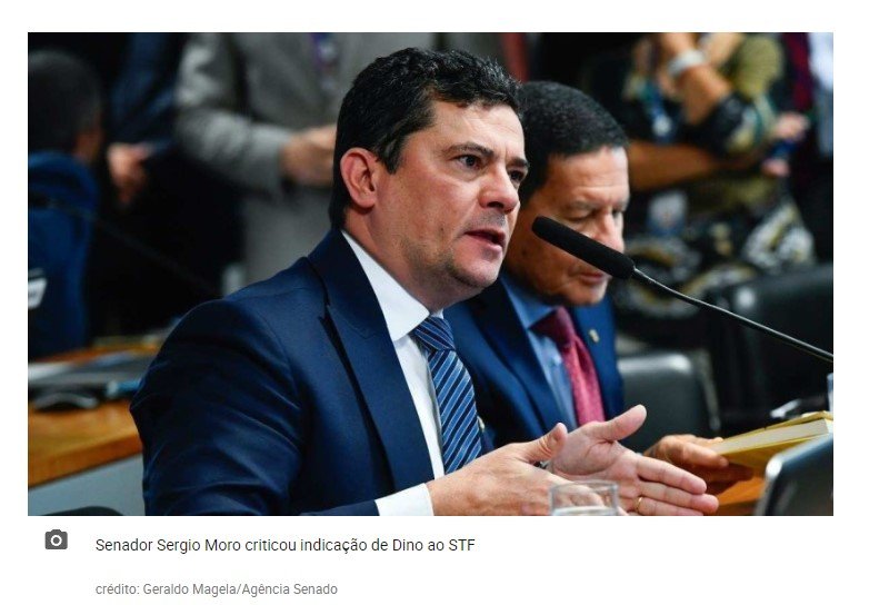 Moro critica indicação de Dino ao STF: 'Prevaleceram as razões políticas'
