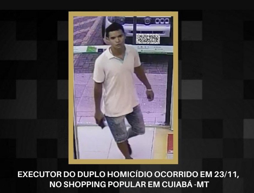 Polícia segue em busca de criminoso que matou 2 no Shopping Popular e divulga imagem de suspeito