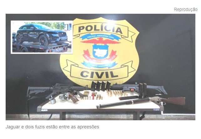 Fuzis 556 e carro de luxo são apreendidos com bando envolvido em disputa de terras