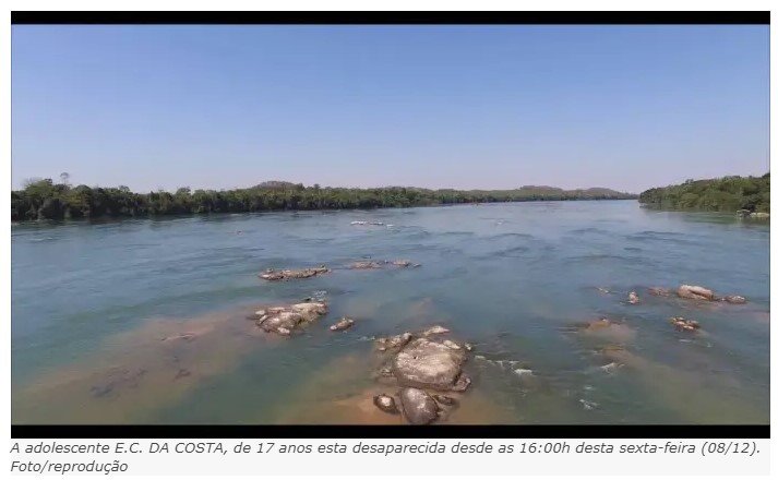 Adolescente Desaparece nas Águas do Rio Teles Pires em Nova Canaã do Norte