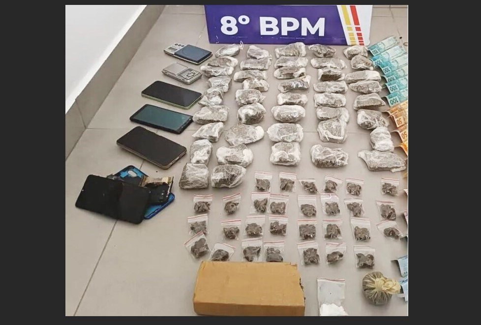 Jovem de 21 anos é detido com grande quantidade de entorpecentes e dinheiro em Alta Floresta