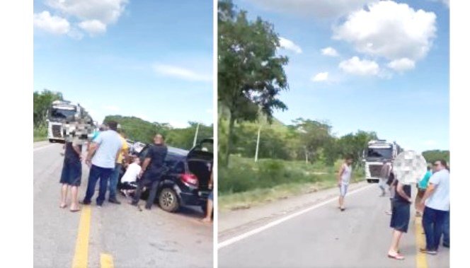 Acidente entre carreta e carro de passeio deixa um morto em MT