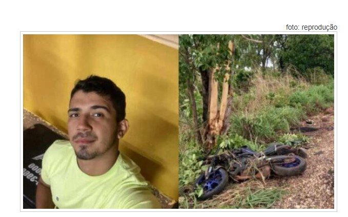 Motociclista bate moto contra árvore e morre na hora em MT