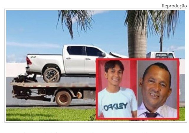 Pai e filho morrem em acidente na cidade de Peixoto e motorista foge sem prestar socorro