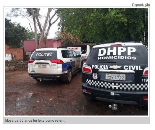 Ladrão foge da polícia, invade casa, faz idosa refém e acaba morto