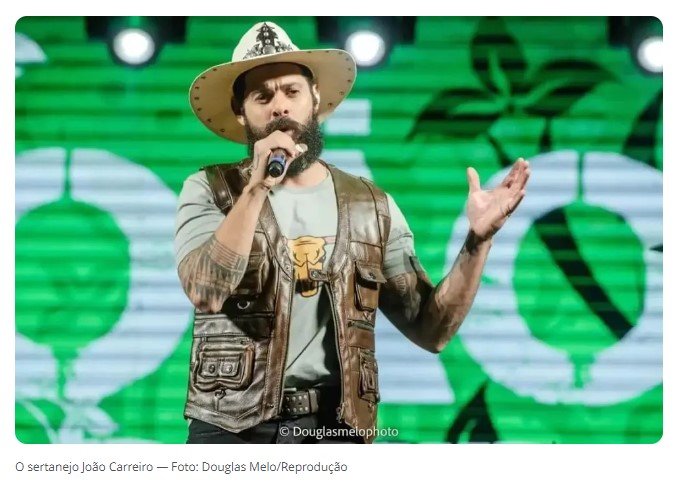 Cantor João Carreiro morre aos 41 anos, em Campo Grande