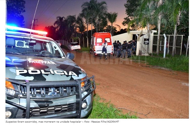 Suspeitos morrem em confronto com a polícia em Rondonópolis