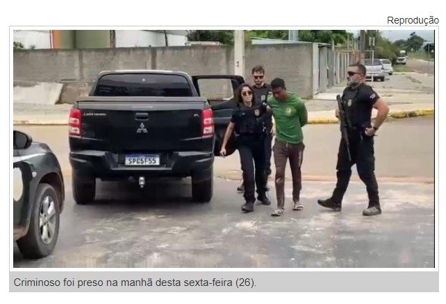 Criminoso que espancou e estuprou esposa é preso em garimpo de Pexoto.