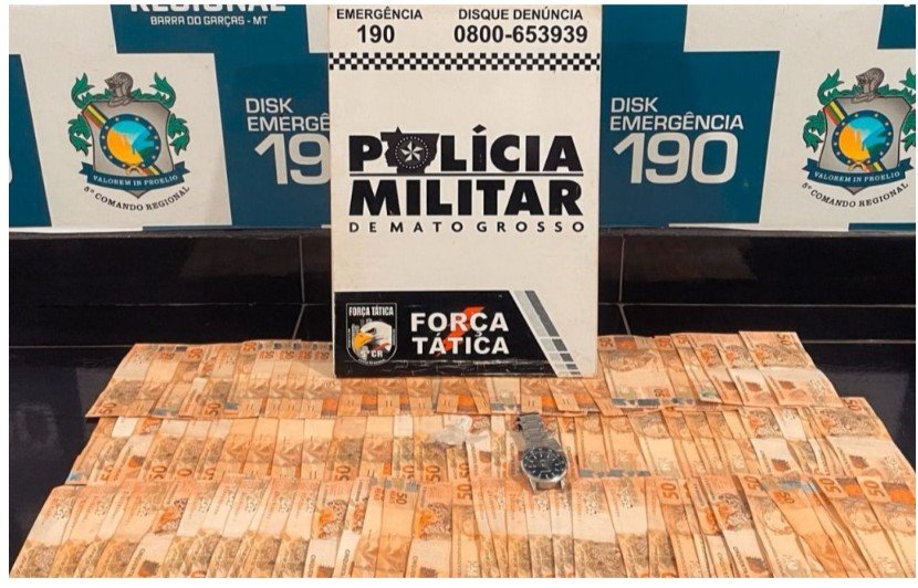 Foragido da Justiça é preso pela Força Tática de Barra do Garças com R$ 6 mil em dinheiro