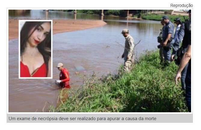Mulher encontrada morta em rio é identificada