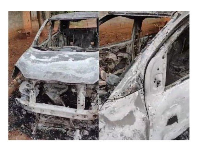 Após ver traição, homem põe fogo no carro do amante da esposa em MT; vídeo