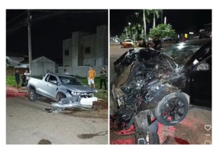 Batida entre Picape e Bora deixa três feridos em Sinop.