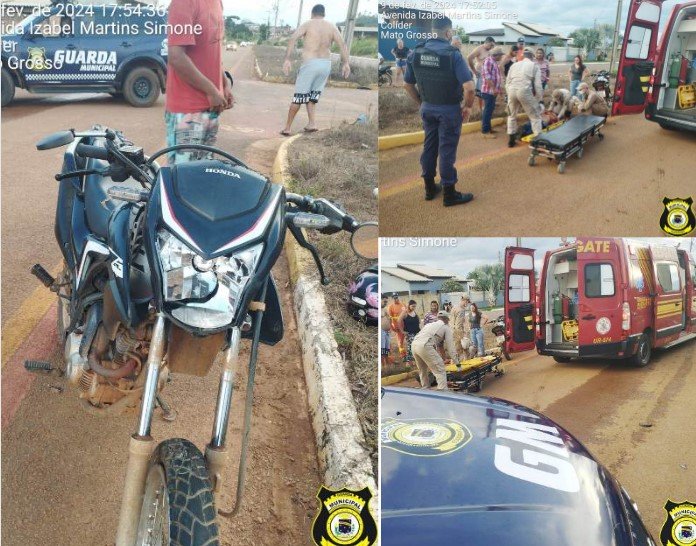 COLÍDER: Motociclista fica ferido após outro motoqueiro abalroar no mesmo e fugir sem prestar socorro. (Fotos)