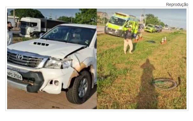 Ciclista de 74 anos morre atropelado por carro na BR-364 em MT