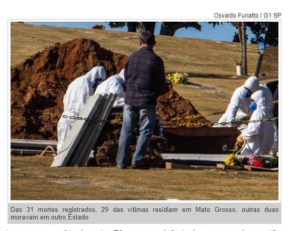 No Carnaval, número de mortes por covid sobe para 31 em MT