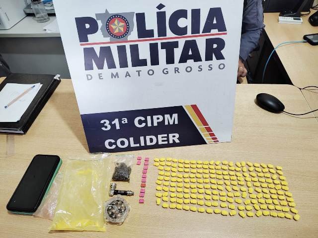 Menor infrator e apreendido em Colíder com mais de 200 comprimidos de Ectasy.