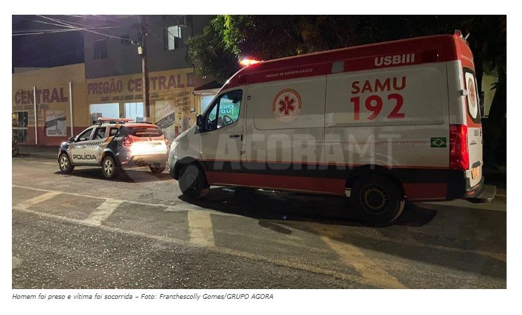 Homem esfaqueia mulher após discussão e é preso pela Polícia Militar