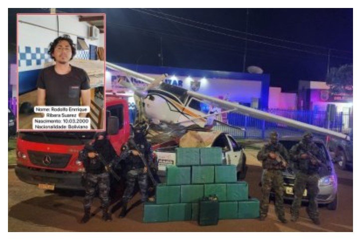 Copiloto de avião do tráfico, boliviano é preso debilitado fome em MT