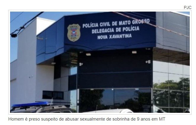 Homem é preso suspeito de abusar sexualmente de sobrinha de 9 anos