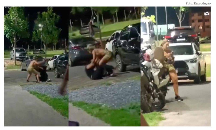 Mulher espanca amante do marido após flagra de traição no Parque das Águas; vídeos