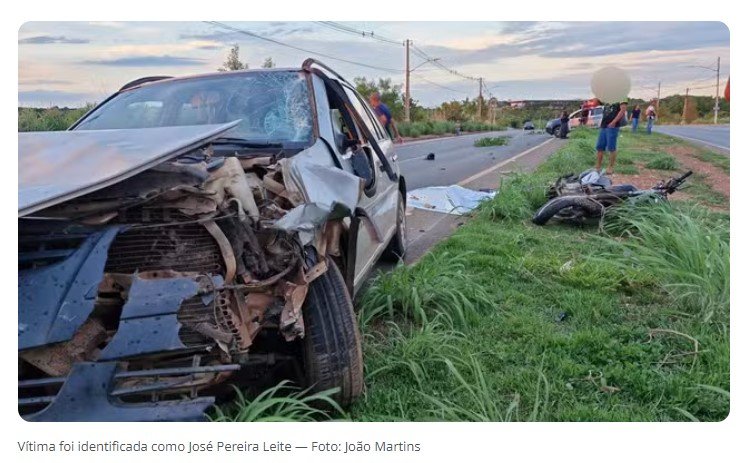 Motociclista é atingido por carro e morre enquanto atravessava canteiro de avenida em MT
