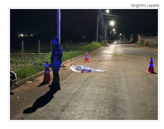 Jovem com passagens criminais é executado com cinco tiros por criminosos em moto