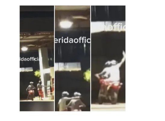 BandIdos assaltam posto em Peixoto e fogem em moto atIrando para o alto; vídeo