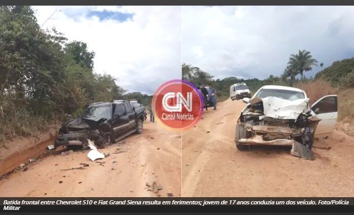 Acidente na Estrada Tapaiúna deixa dois feridos em Nova Canaã do Norte