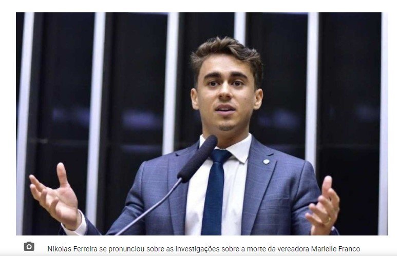 Nikolas: 'Tentaram de tudo para atrelar Bolsonaro à morte de Marielle'