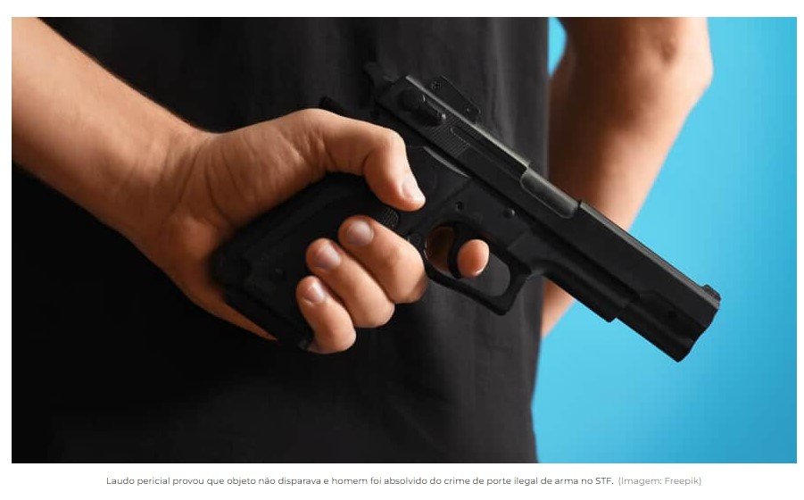 STF: Arma que não dispara afasta crime de porte ilegal